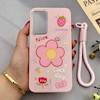 قاب گوشی Galaxy A16 سامسونگ اکلیلی شاین Flower سخت بنددار کنفی گل صورتی کد 125416