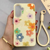 قاب گوشی Galaxy A17 سامسونگ اکلیلی شاین Flower سخت بنددار کنفی گل زرد کد 125418