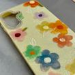 قاب گوشی Galaxy A17 سامسونگ اکلیلی شاین Flower سخت بنددار کنفی گل زرد کد 125418