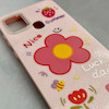 قاب گوشی Galaxy A21S سامسونگ اکلیلی شاین Flower سخت بنددار کنفی گل صورتی کد 125420