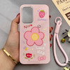 قاب گوشی Galaxy A26 سامسونگ اکلیلی شاین Flower سخت بنددار کنفی گل صورتی کد 125421