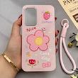 قاب گوشی Galaxy A26 سامسونگ اکلیلی شاین Flower سخت بنددار کنفی گل صورتی کد 125421