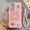 قاب گوشی Galaxy A36 سامسونگ اکلیلی شاین Flower سخت بنددار کنفی گل صورتی کد 125428