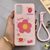 قاب گوشی Galaxy A51 سامسونگ اکلیلی شاین Flower سخت بنددار کنفی گل صورتی کد 125430