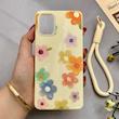 قاب گوشی Galaxy A51 سامسونگ اکلیلی شاین Flower سخت بنددار کنفی گل زرد کد 125431