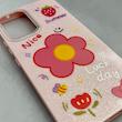 قاب گوشی Galaxy A53 سامسونگ اکلیلی شاین Flower سخت بنددار کنفی گل صورتی کد 125433