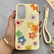 قاب گوشی Galaxy A55 سامسونگ اکلیلی شاین Flower سخت بنددار کنفی گل زرد کد 125436