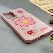 قاب گوشی Galaxy A56 سامسونگ اکلیلی شاین Flower سخت بنددار کنفی گل صورتی کد 125438