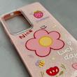 قاب گوشی Galaxy S25 Ultra سامسونگ اکلیلی شاین Flower سخت بنددار کنفی گل صورتی کد 125461