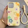 قاب گوشی iPhone 12 Pro Max آیفون اکلیلی شاین Flower سخت بنددار کنفی گل زرد کد 125464