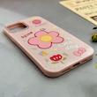 قاب گوشی iPhone 12 Pro Max آیفون اکلیلی شاین Flower سخت بنددار کنفی گل صورتی کد 125465