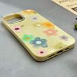 قاب گوشی iPhone 13 Pro Max آیفون اکلیلی شاین Flower سخت بنددار کنفی گل زرد کد 125467