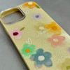 قاب گوشی iPhone 13 Pro Max آیفون اکلیلی شاین Flower سخت بنددار کنفی گل زرد کد 125467