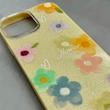 قاب گوشی iPhone 13 Pro Max آیفون اکلیلی شاین Flower سخت بنددار کنفی گل زرد کد 125467