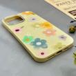 قاب گوشی iPhone 14 Pro Max آیفون اکلیلی شاین Flower سخت بنددار کنفی گل زرد کد 125468