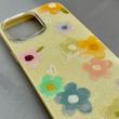 قاب گوشی iPhone 14 Pro Max آیفون اکلیلی شاین Flower سخت بنددار کنفی گل زرد کد 125468