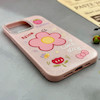 قاب گوشی iPhone 15 Pro Max آیفون اکلیلی شاین Flower سخت بنددار کنفی گل صورتی کد 125470
