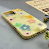 قاب گوشی iPhone 16 Pro Max آیفون اکلیلی شاین Flower سخت بنددار کنفی گل زرد کد 125472