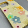 قاب گوشی iPhone 16 Pro Max آیفون اکلیلی شاین Flower سخت بنددار کنفی گل زرد کد 125472