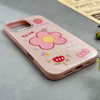 قاب گوشی iPhone 16 Pro Max آیفون اکلیلی شاین Flower سخت بنددار کنفی گل صورتی کد 125473