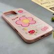 قاب گوشی iPhone 16 Pro Max آیفون اکلیلی شاین Flower سخت بنددار کنفی گل صورتی کد 125473