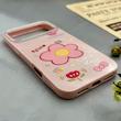 قاب گوشی iPhone 17 Pro Max آیفون اکلیلی شاین Flower سخت بنددار کنفی گل صورتی کد 125474