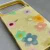 قاب گوشی iPhone 17 Pro Max آیفون اکلیلی شاین Flower سخت بنددار کنفی گل زرد کد 125475