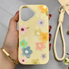 قاب گوشی iPhone 17 آیفون اکلیلی شاین Flower سخت بنددار کنفی گل زرد کد 125476