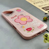 قاب گوشی iPhone 17 آیفون اکلیلی شاین Flower سخت بنددار کنفی گل صورتی کد 125477