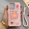 قاب گوشی iPhone 13 Pro آیفون اکلیلی شاین Flower سخت بنددار کنفی گل صورتی کد 125481