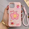 قاب گوشی iPhone 13 - iPhone 14 آیفون اکلیلی شاین Flower سخت بنددار کنفی گل صورتی کد 125482