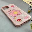 قاب گوشی iPhone 13 - iPhone 14 آیفون اکلیلی شاین Flower سخت بنددار کنفی گل صورتی کد 125482