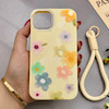 قاب گوشی iPhone 13 - iPhone 14 آیفون اکلیلی شاین Flower سخت بنددار کنفی گل زرد کد 125483