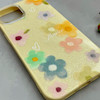 قاب گوشی iPhone 13 - iPhone 14 آیفون اکلیلی شاین Flower سخت بنددار کنفی گل زرد کد 125483