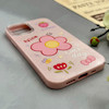 قاب گوشی iPhone 12 - iPhone 12 Pro آیفون اکلیلی شاین Flower سخت بنددار کنفی گل صورتی کد 125485