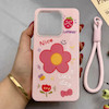 قاب گوشی Redmi Note 13 4G شیائومی اکلیلی شاین Flower سخت بنددار کنفی گل صورتی کد 125489