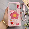 قاب گوشی Redmi Note 14 4G شیائومی اکلیلی شاین Flower سخت بنددار کنفی گل صورتی کد 125490