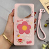 قاب گوشی Redmi Note 14 Pro 4G شیائومی اکلیلی شاین Flower سخت بنددار کنفی گل صورتی کد 125493