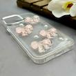 قاب گوشی iPhone 13 Pro Max آیفون لاکچری رزینی شاین لنز کرومی برجسته پاپیون مرواریدی کیوت کد 124998