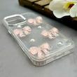 قاب گوشی iPhone 16 Pro Max آیفون لاکچری رزینی شاین لنز کرومی برجسته پاپیون مرواریدی کیوت کد 125001