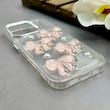 قاب گوشی iPhone 16 Pro آیفون لاکچری رزینی شاین لنز کرومی برجسته پاپیون مرواریدی کیوت کد 125002