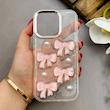 قاب گوشی iPhone 16 Pro آیفون لاکچری رزینی شاین لنز کرومی برجسته پاپیون مرواریدی کیوت کد 125002