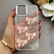 قاب گوشی iPhone 12 - iPhone 12 Pro آیفون لاکچری رزینی شاین لنز کرومی برجسته پاپیون مرواریدی کیوت کد 125007