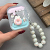 کاور AirPods 1 / AirPods 2 ایرپاد اپل لاکچری دونات شفاف بندآویز مرواریدی کد 98195