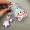 کاور AirPods 1 / AirPods 2 ایرپاد اپل لاکچری لبوبو شفاف بندآویز ستاره ای زنگوله ای کد 98198