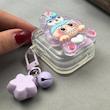 کاور AirPods 1 / AirPods 2 ایرپاد اپل لاکچری لبوبو شفاف بندآویز ستاره ای زنگوله ای کد 98198