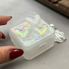 کاور AirPods 1 / AirPods 2 ایرپاد اپل لاکچری ماربل قلبی شفاف بندآویز صدفی کد 98199