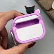 کاور AirPods 3 ایرپاد اپل سیلیکونی طرح دار برجسته کرومی کد 98207