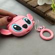 کاور AirPods 3 ایرپاد اپل سیلیکونی طرح دار برجسته صورتی کد 98211