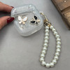 کاور AirPods 4 ایرپاد اپل لاکچری پروانه برجسته شفاف ماربل بندآویز مرواریدی کد 98217
